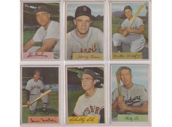 (6) 1954 Bowman Baseball