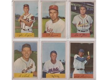 (6) 1954 Bowman Baseball