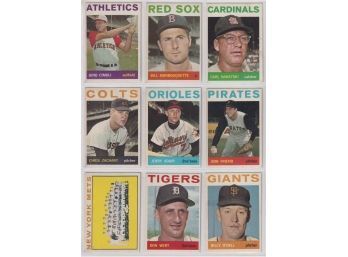 (9) 1964 Topps Baseball
