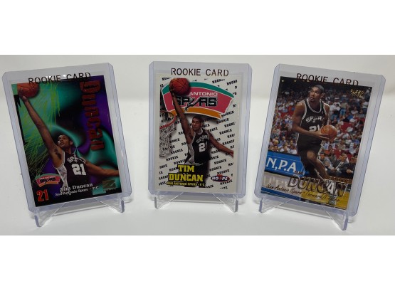 Lot Of (3) 1997 Tim Duncan Rookie Cards