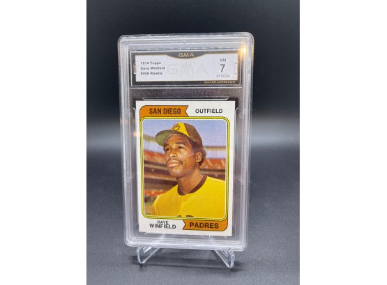 1974 Topps Dave Winfield Rookie GMA Graded 7
