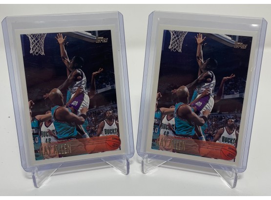 Lot Of (2) 1996 Topps Ray Allen Rookie Cards