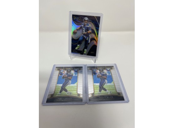 (3) 2018 Select Russell Wilson Cards