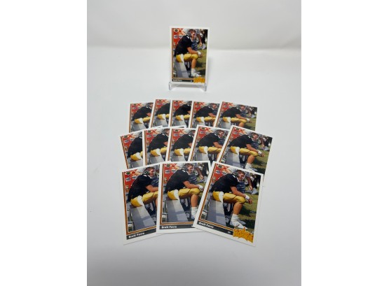 Lot Of (14) 1991 Upper Deck Brett Favre Rookie Cards