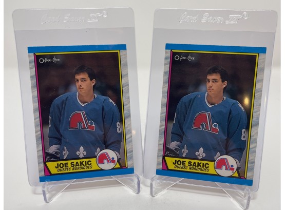 Lot Of (2) 1989 O-Pee-Chee Joe Sakic Rookie Cards