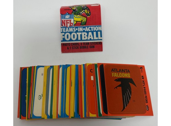 1980 Fleer In Action Football Stickers Complete Set With Wrapper