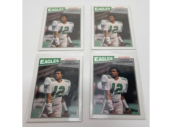 Lot Of (4) 1987 Topps Randall Cunningham Rookie Cards