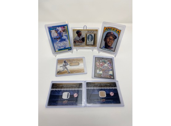 Old School Baseball Autograph And Game Used Relic Lot
