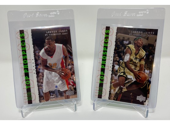 Lot Of (2) 2003 UD Top Prospects Lebron James Rookie Cards