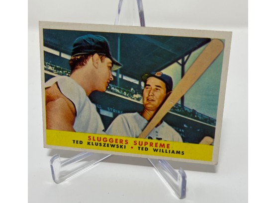 1958 Topps Sluggers Supreme With Ted Williams And Ted Kluszewski