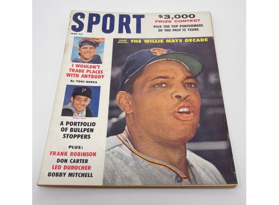 1961 Sport Magazine With Willie Mays Cover