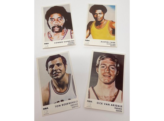 Estate Fresh Lot Of (4) 1972 Icee Bear Basketball Cards