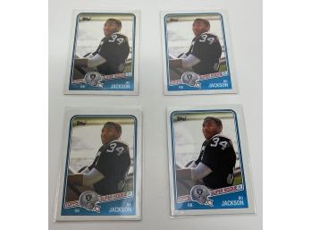 Lot Of (4) 1988 Topps Bo Jackson Rookie Cards