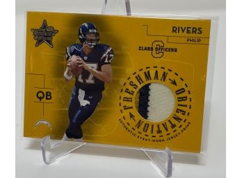 2004 Rookies And Stars Phillip Rivers Rookie Patch Relic Serial Numbered Out Of 100