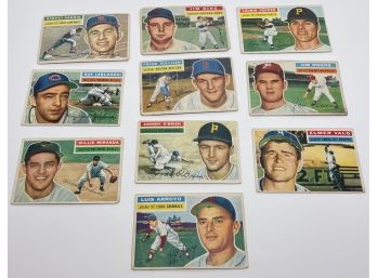 Estate Fresh Lot Of (10) 1956 Topps Baseball Cards