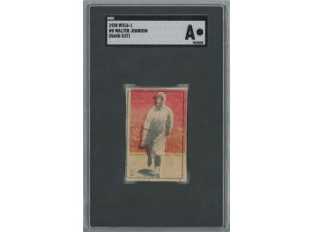 1920 W516-1 #8 Walter Johnson (Hand Cut) SGC Graded A
