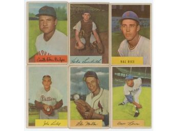 1954 Bowman Baseball (6) Card Lot