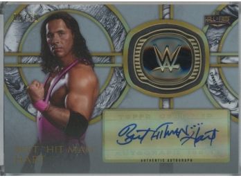 2018 Topps WWE Hall Of Fame Bret 'the Hitman' Hart Ring Auto /50