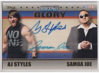 2013 Tristar TNA AJ Styles/ Samoa Joe Dual Auto /99