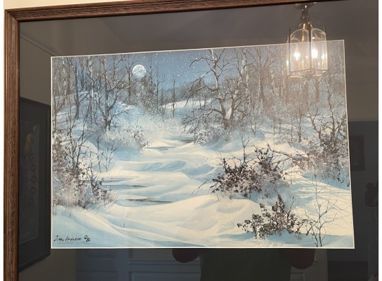 Signed Winter Landscape Print