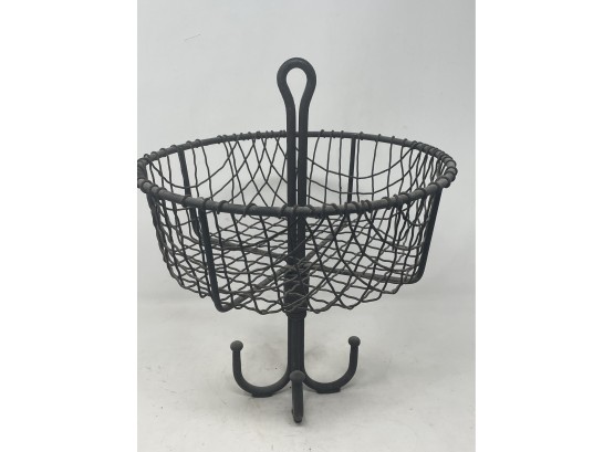 1940s Wire Locker Basket Designed To Run On Tension Wire