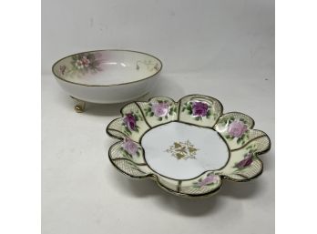 2 Hand Painted Pieces Nippon Very Nice