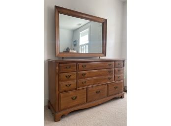 Vintage Maple Dresser W/ Mirror