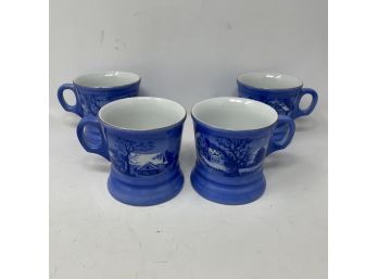 Vintage Curier & Ives Coffee Mugs