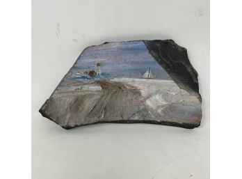Nautical Themed Painting On Stone