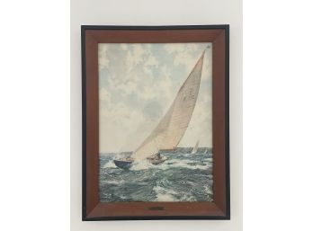 Vintage Print Sailing Boat Montague Dawson
