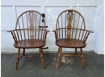 Pair Of Hitchcock Windsor Arm Chairs Great Condition