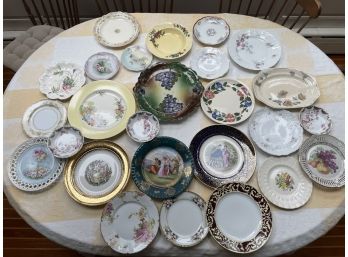 HUGE Collection Of Porcelain Plates Decorative China BEAUTIFUL!