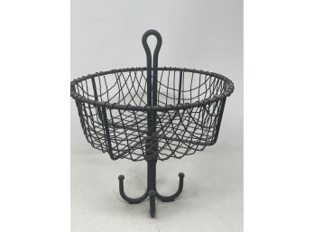 1940s Wire Locker Basket Designed To Run On Tension Wire