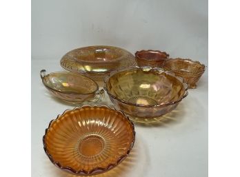 Large Collection Of Carnival Glass