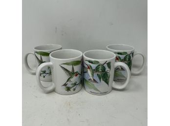 Lot Of 4 Vintage Hummingbird Coffee Mugs