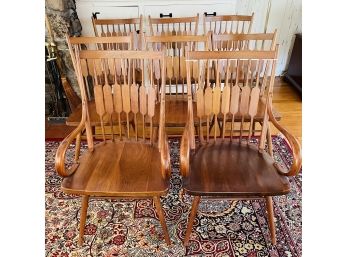 Set Of Eight Drexel Centennial Dining Chairs By Kipp Stewart
