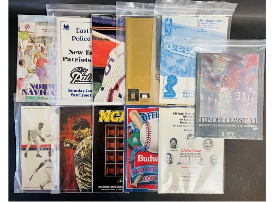 Collection Of Sports Programs In Good Condition