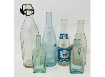 Collection Of Vintage Glass Bottles