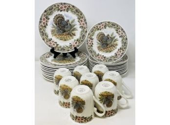 Vintage Thanksgiving Dinnerware By Queen's As Pictured