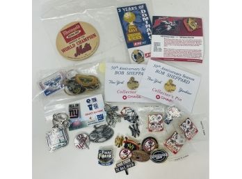 Large Lot Of Sports Collector Pins As Pictured