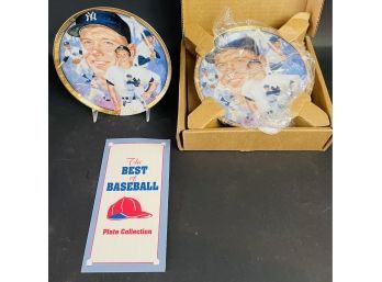 Vintage Mickey Mantle Collector Plate With COA Mickey Mantle