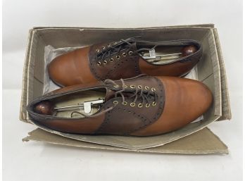 Vintage Mens Leather Golf Shoes