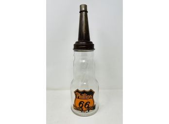 Phillips 66 Glass Oil Bottle