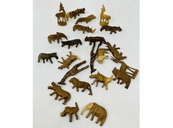 Lot Of Miniature Wooden Animals