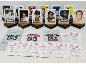 Baseballs Dream Team With COAs Complete Set Porcelain Cards