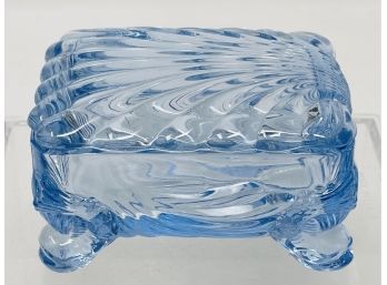 Footed Glass Trinket Box