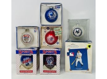 Vintage Sports Ornaments - Yankee, Giants