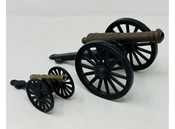 Vintage Cast Iron Cannons