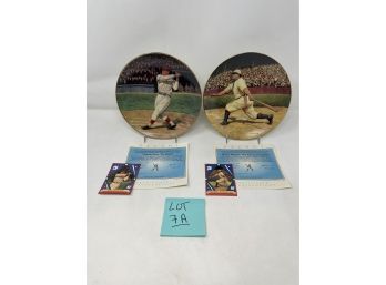 Collector Plates With COA Jimmie Foxx And Honus Wagner