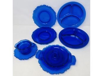 Collection Of Cobalt Blue Glassware